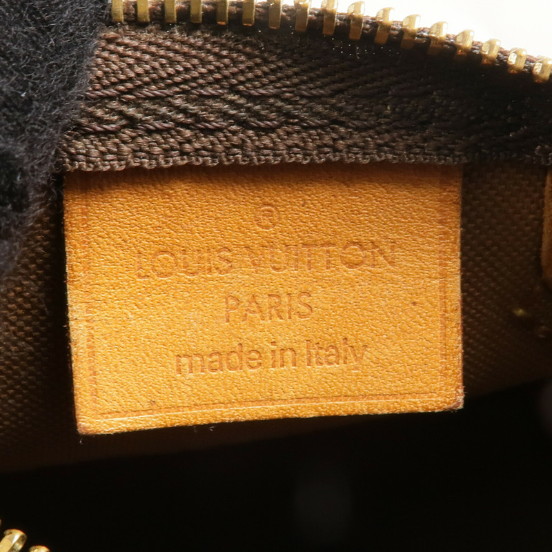 LOUIS VUITTON Monogram Nano Speedy金扣手挽肩背兩用袋棕色-14