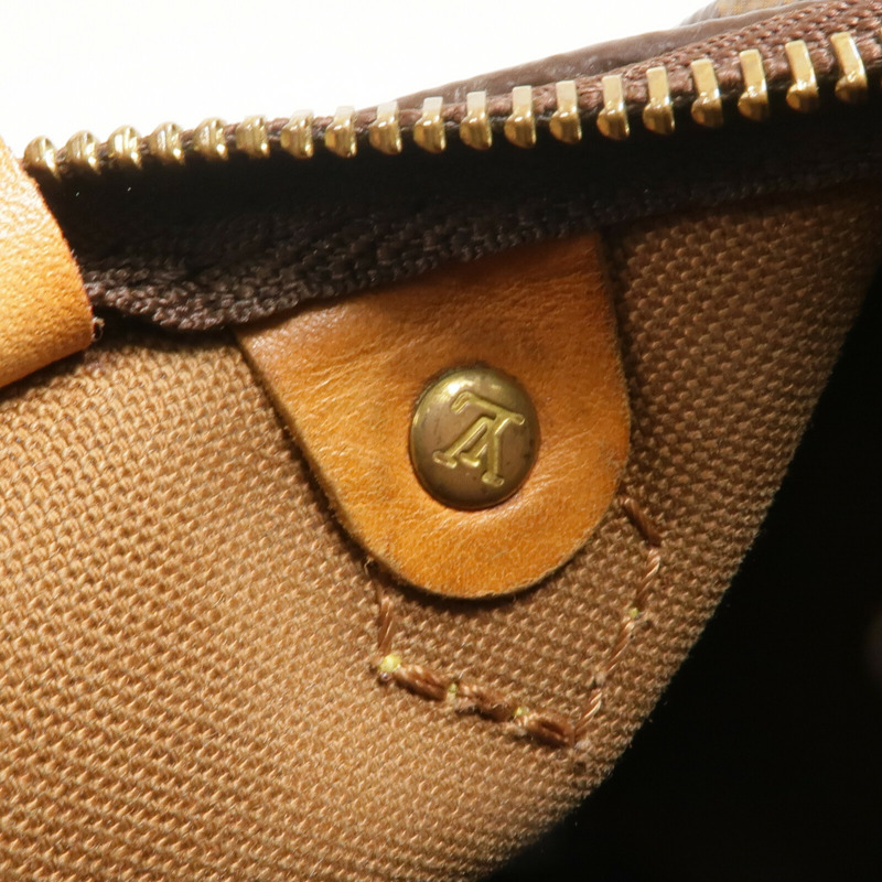 LOUIS VUITTON Monogram Nano Speedy金扣手挽肩背兩用袋棕色-16