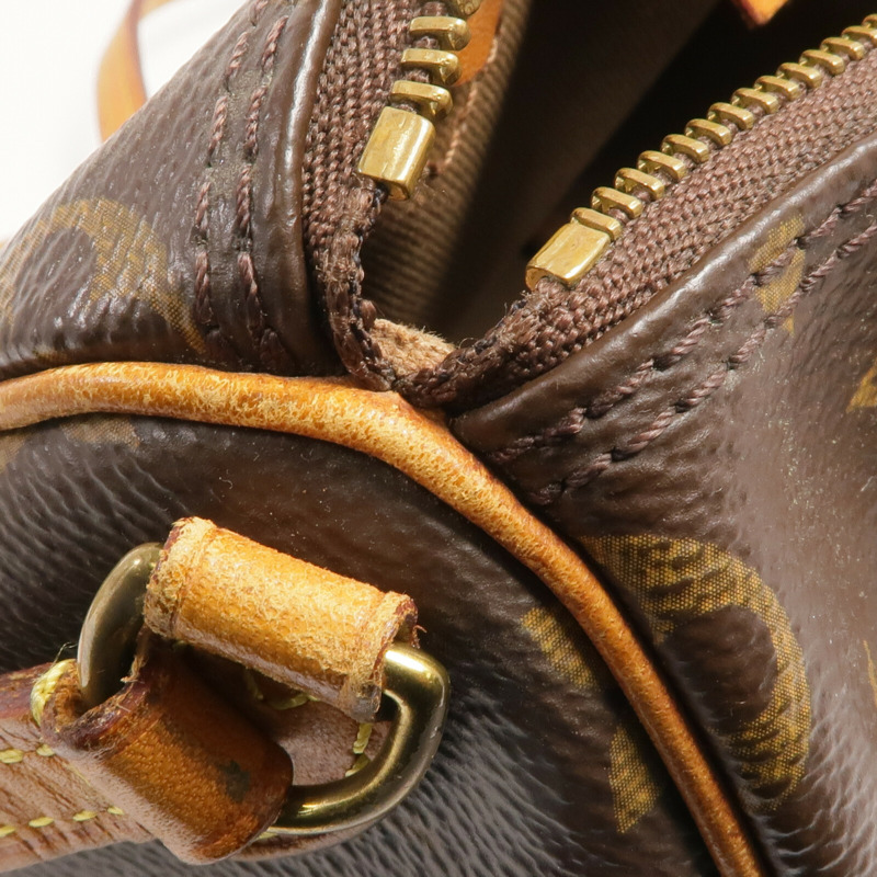 LOUIS VUITTON Monogram Nano Speedy金扣手挽肩背兩用袋棕色-17