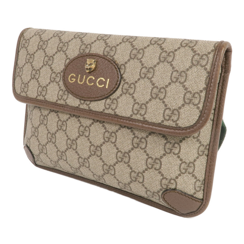 GUCCI 塗層帆布GG Supreme Waist Bag金扣腰包-2