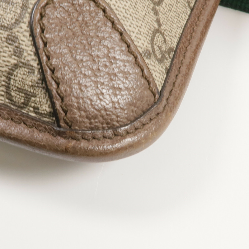 GUCCI 塗層帆布GG Supreme Waist Bag金扣腰包-12