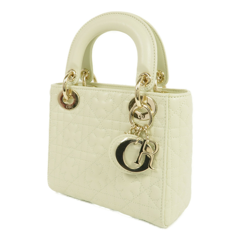 Dior 羊皮皮革Mini Lady Dior Bag金扣鏈帶肩背袋-2