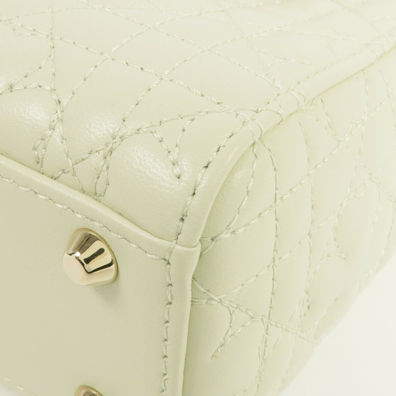 Dior 羊皮皮革Mini Lady Dior Bag金扣鏈帶肩背袋-5