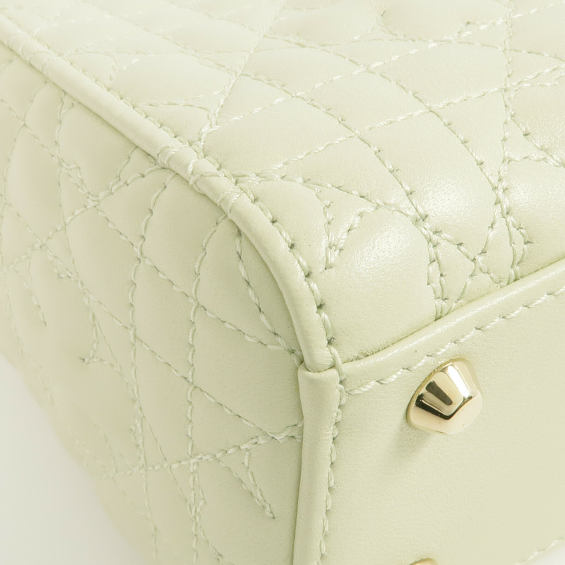 Dior 羊皮皮革Mini Lady Dior Bag金扣鏈帶肩背袋-6