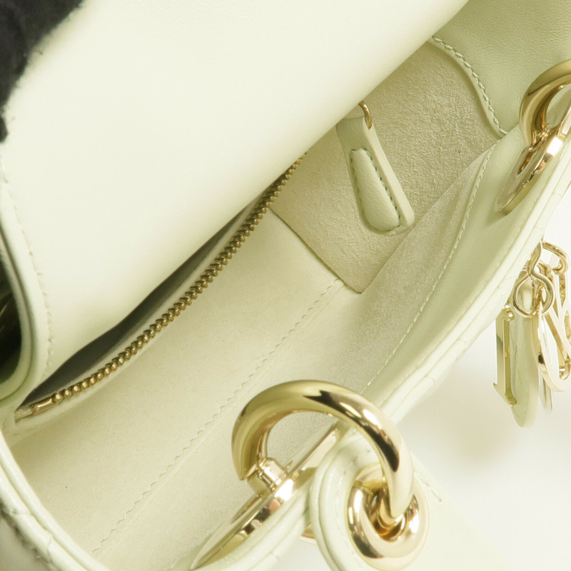 Dior 羊皮皮革Mini Lady Dior Bag金扣鏈帶肩背袋-10