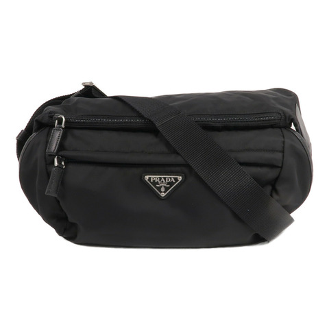 PRADA 尼龍Shoulder Bag銀扣肩背袋