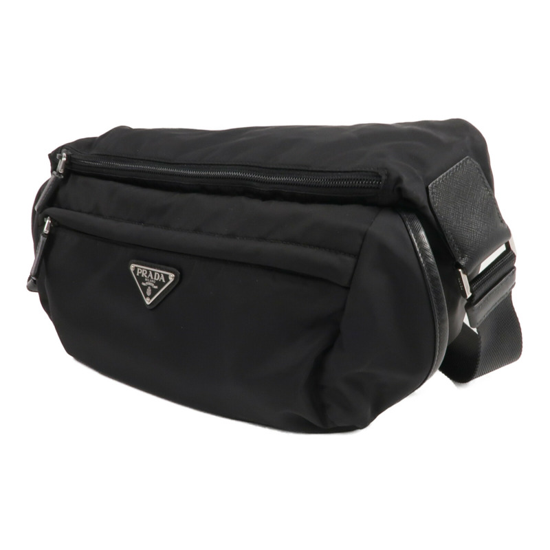PRADA 尼龍Shoulder Bag銀扣肩背袋-2