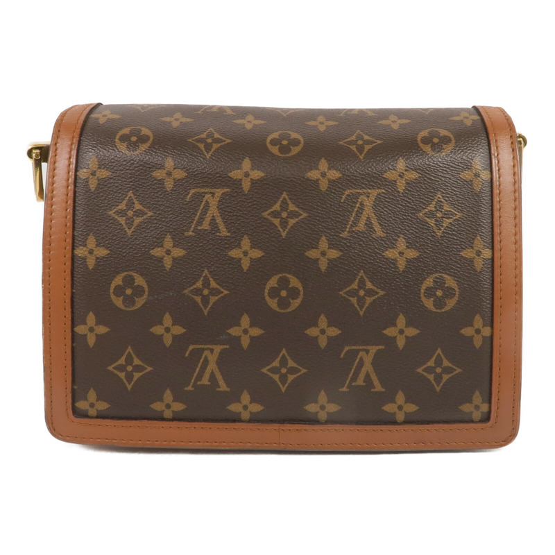 LOUIS VUITTON Monogram Reverse Dauphine MM金扣肩背袋-1