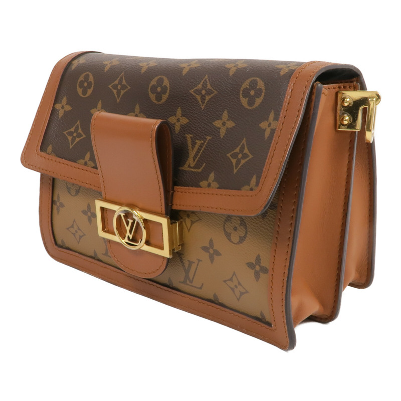 LOUIS VUITTON Monogram Reverse Dauphine MM金扣肩背袋-2