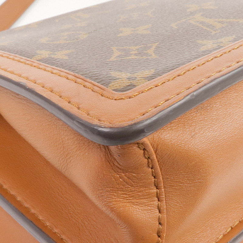 LOUIS VUITTON Monogram Reverse Dauphine MM金扣肩背袋-9