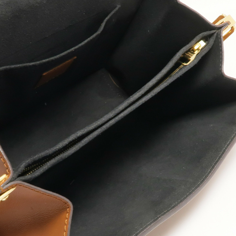 LOUIS VUITTON Monogram Reverse Dauphine MM金扣肩背袋-11