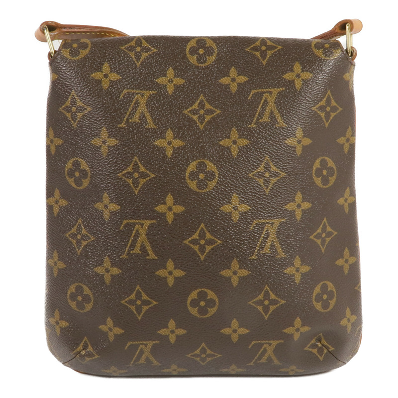 LOUIS VUITTON Monogram Musette Salsa金扣肩背袋棕色-1