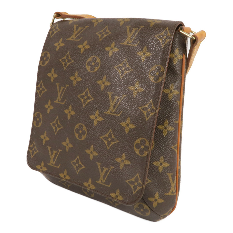 LOUIS VUITTON Monogram Musette Salsa金扣肩背袋棕色-2