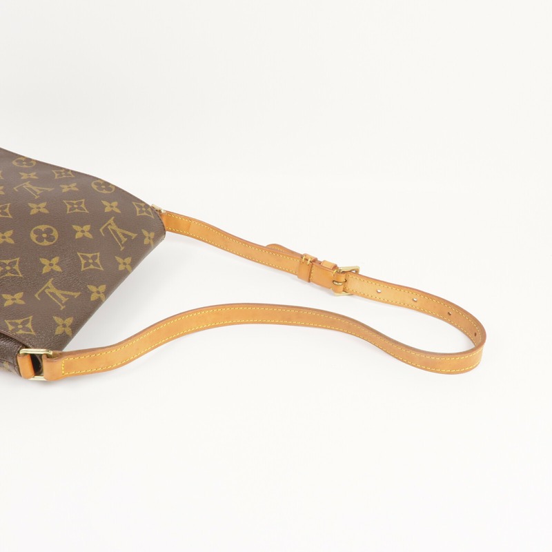 LOUIS VUITTON Monogram Musette Salsa金扣肩背袋棕色-4