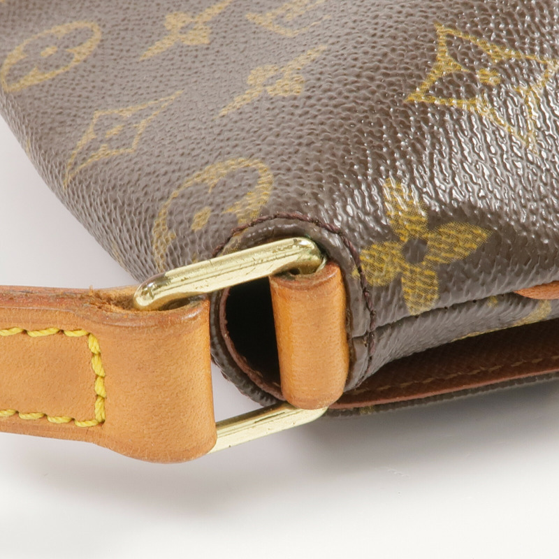 LOUIS VUITTON Monogram Musette Salsa金扣肩背袋棕色-9
