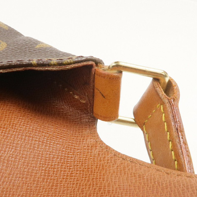 LOUIS VUITTON Monogram Musette Salsa金扣肩背袋棕色-16