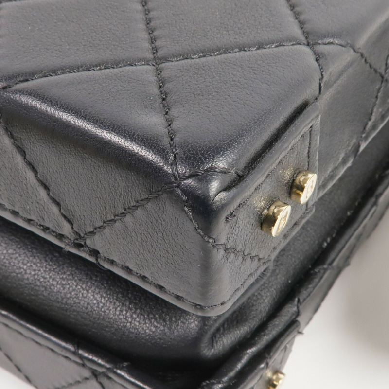 CHANEL 牛皮皮革Vanity Case金扣手挽肩背兩用袋-5