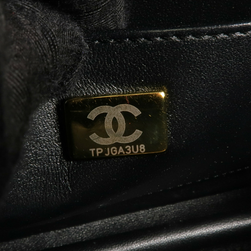 CHANEL 牛皮皮革Vanity Case金扣手挽肩背兩用袋-13