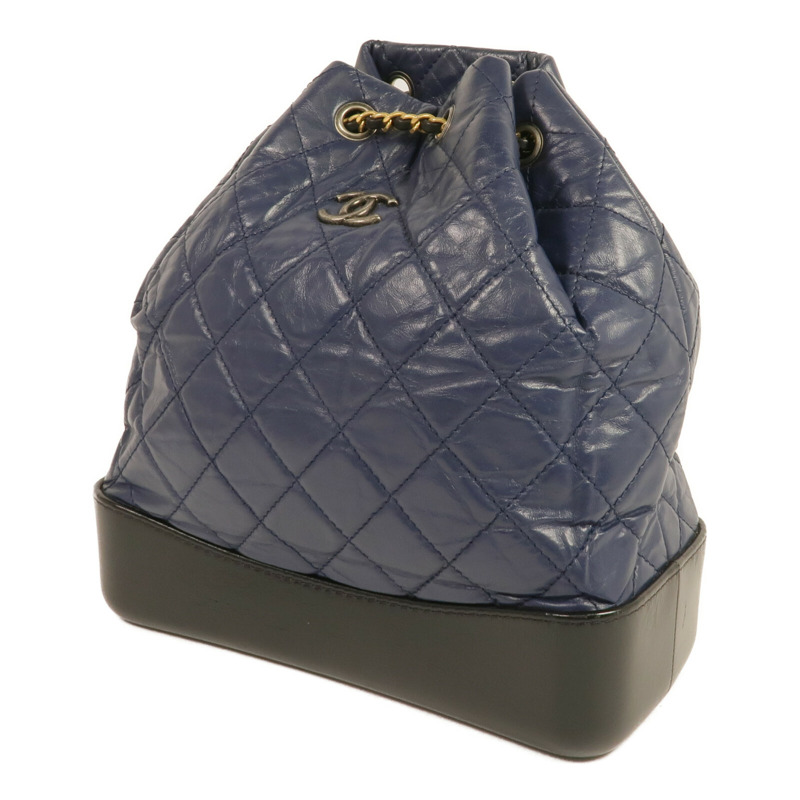 CHANEL 牛皮皮革Gabrielle Backpack銀扣背包-2