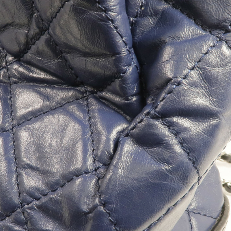 CHANEL 牛皮皮革Gabrielle Backpack銀扣背包-13