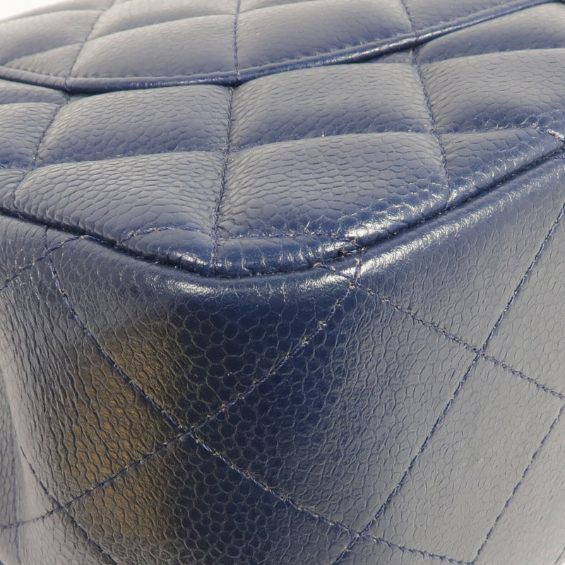 CHANEL 牛皮皮革Large Classic鏈帶肩背袋銀扣鏈帶肩背袋-8