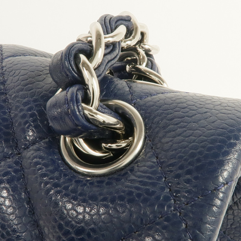 CHANEL 牛皮皮革Large Classic鏈帶肩背袋銀扣鏈帶肩背袋-10