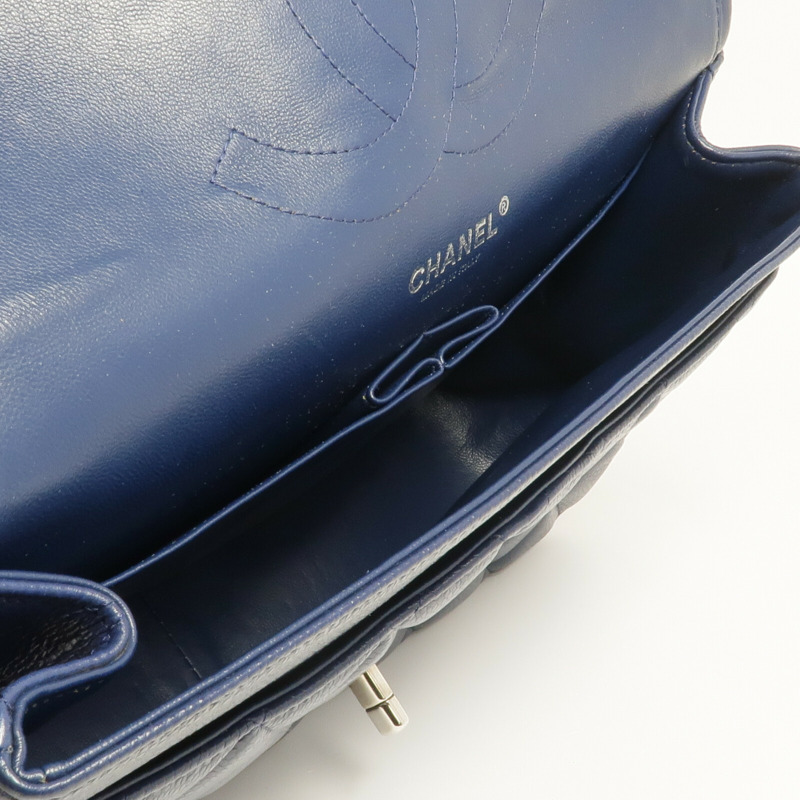 CHANEL 牛皮皮革Large Classic鏈帶肩背袋銀扣鏈帶肩背袋-12