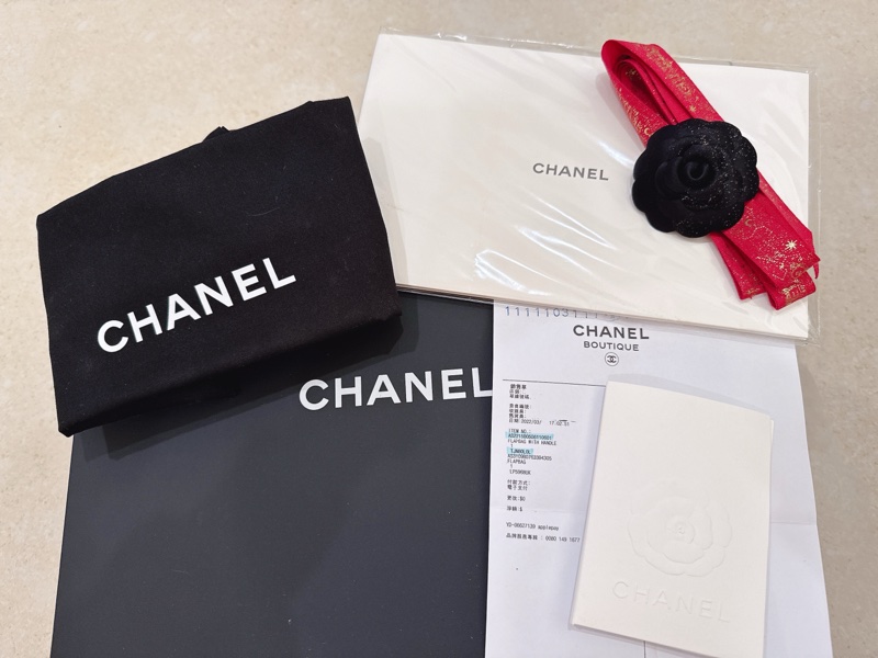 香奈兒Chanel Coco handle Mini 白色荔枝皮-3