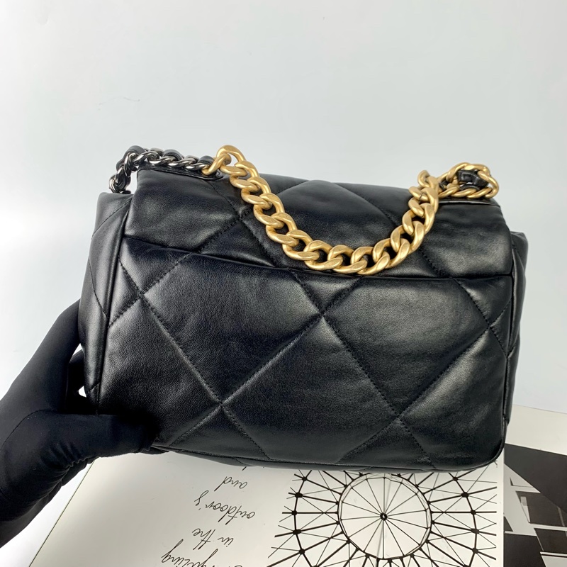 Chanel 19bag 黑金小號-4