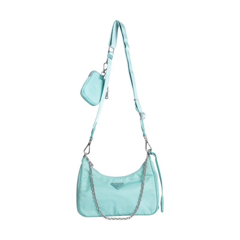 Prada普拉達2005年Re-Edition復刻版薄荷綠單肩包-0