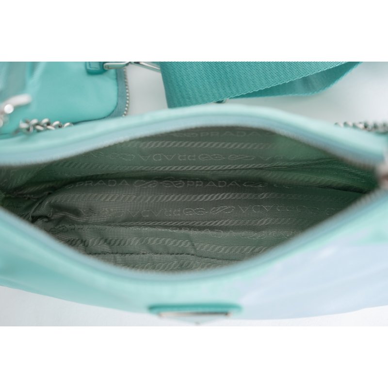 Prada普拉達2005年Re-Edition復刻版薄荷綠單肩包-5
