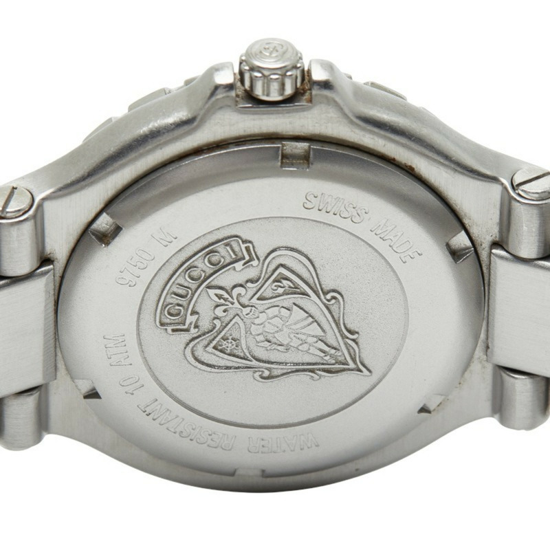 Gucci 男士潛水錶,9750米石英機芯,黑色錶盤,不鏽鋼錶殼-3