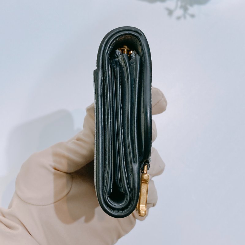 TW4580 Christian Dior 迪奧 短款 摺疊式 錢包 Saddle Lotus Wallet-2