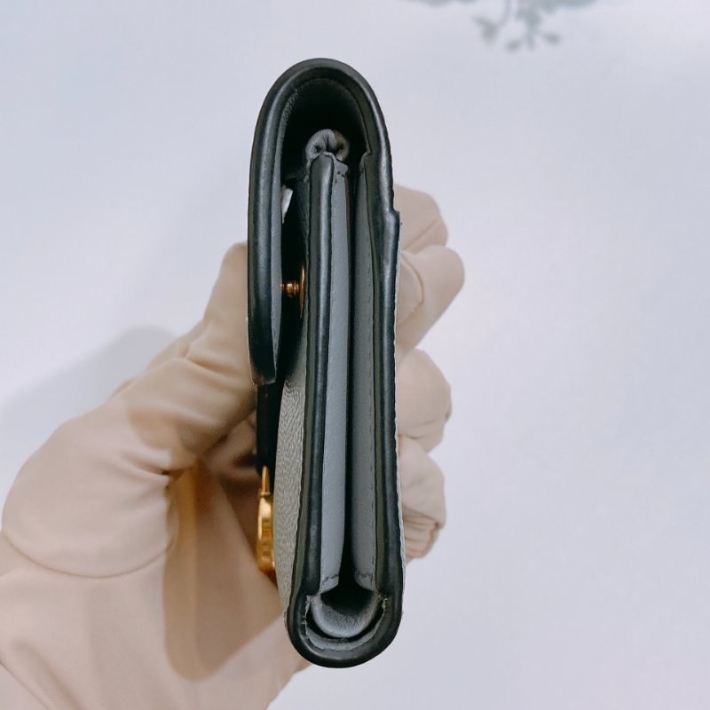 TW4580 Christian Dior 迪奧 短款 摺疊式 錢包 Saddle Lotus Wallet-3