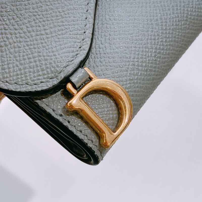 TW4580 Christian Dior 迪奧 短款 摺疊式 錢包 Saddle Lotus Wallet-6