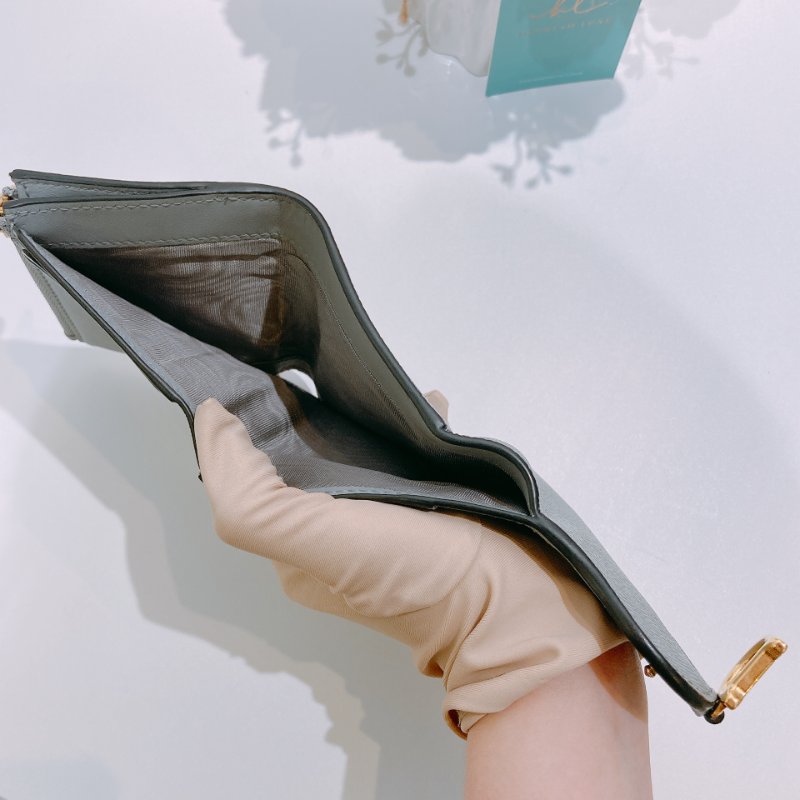 TW4580 Christian Dior 迪奧 短款 摺疊式 錢包 Saddle Lotus Wallet-9