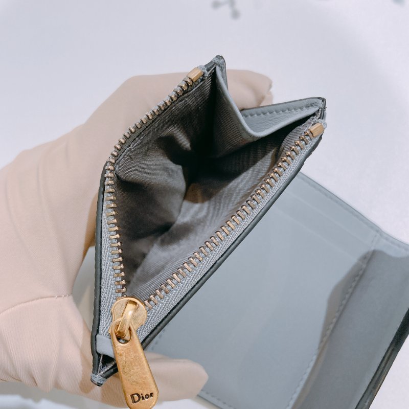 TW4580 Christian Dior 迪奧 短款 摺疊式 錢包 Saddle Lotus Wallet-10