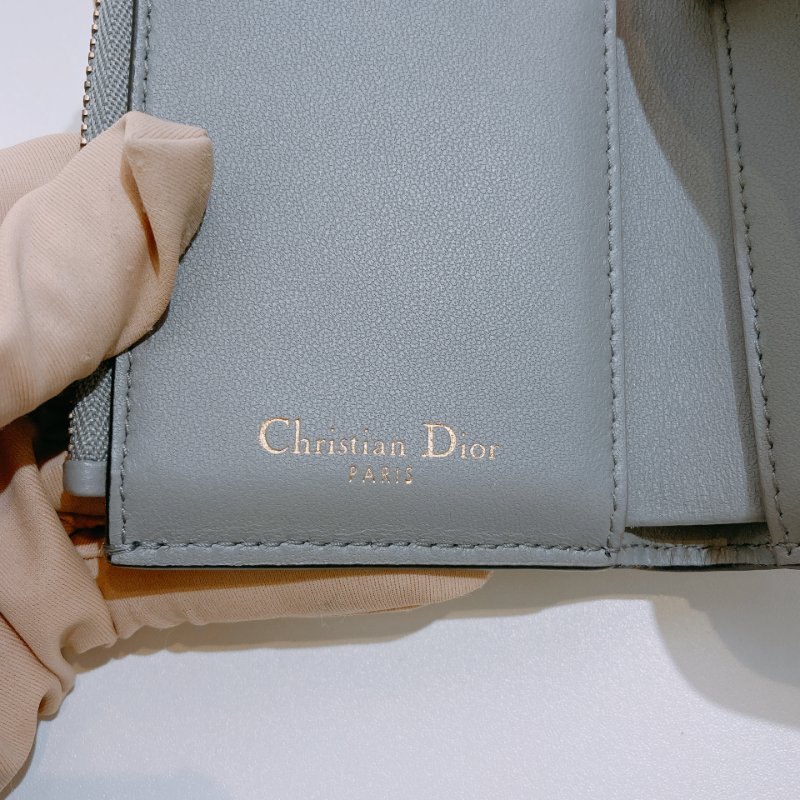 TW4580 Christian Dior 迪奧 短款 摺疊式 錢包 Saddle Lotus Wallet-11