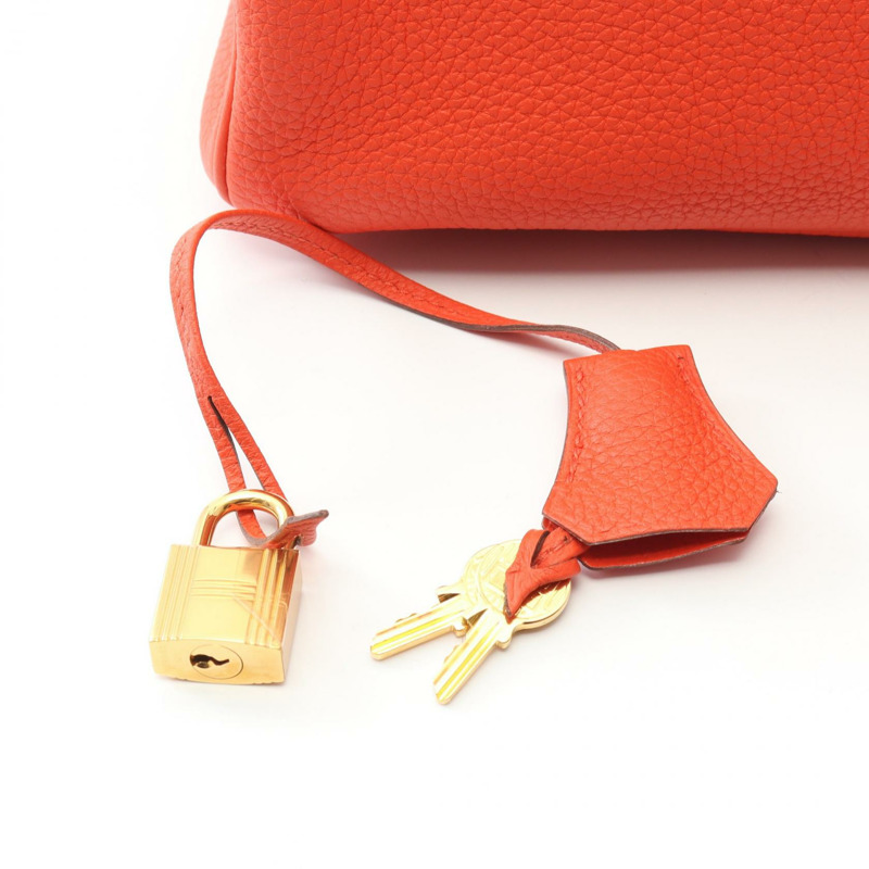 愛馬仕 Birkin 30 手提包 027633CC Togo 皮革 紅色 Capucine 二手 女士 GHW X-5