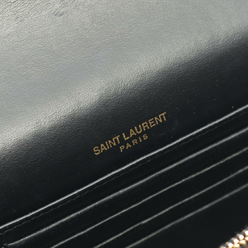 YVES SAINT LAURENT Monogram Saint Laurent 腰包 534395 皮革 黑色 YSL-3