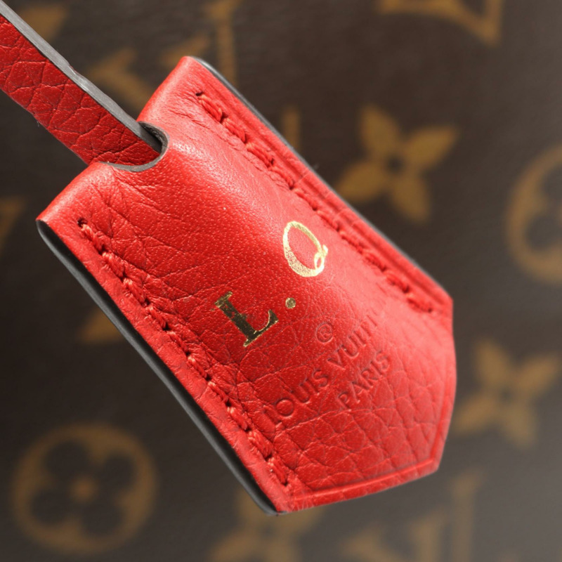 路易威登 Retiro PM Monogram Cerise 手提包 M40546 PVC塗層帆布皮革 棕色 紅色 紅色 二手 女士-5