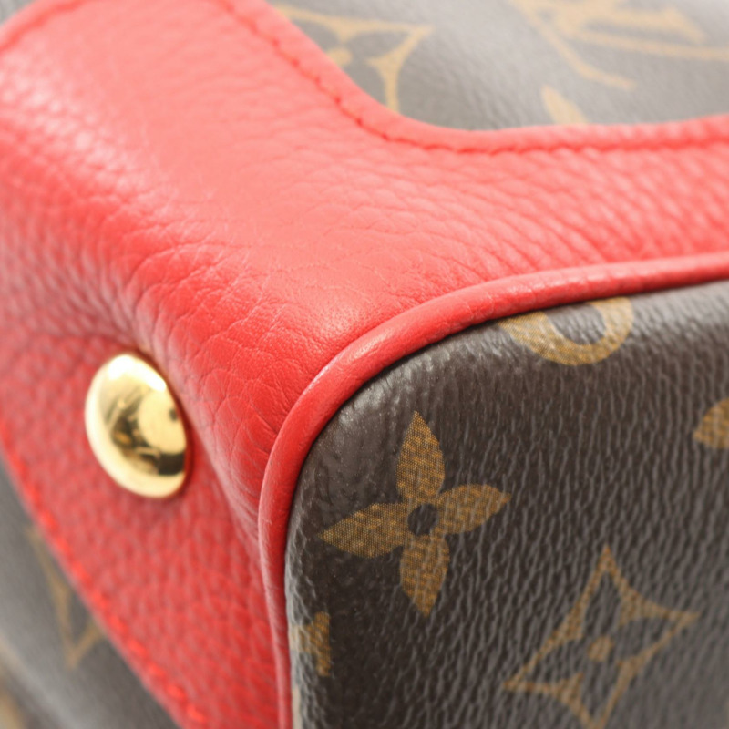 路易威登 Retiro PM Monogram Cerise 手提包 M40546 PVC塗層帆布皮革 棕色 紅色 紅色 二手 女士-6