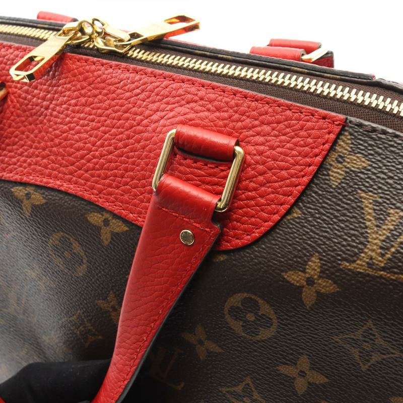 路易威登 Retiro PM Monogram Cerise 手提包 M40546 PVC塗層帆布皮革 棕色 紅色 紅色 二手 女士-8