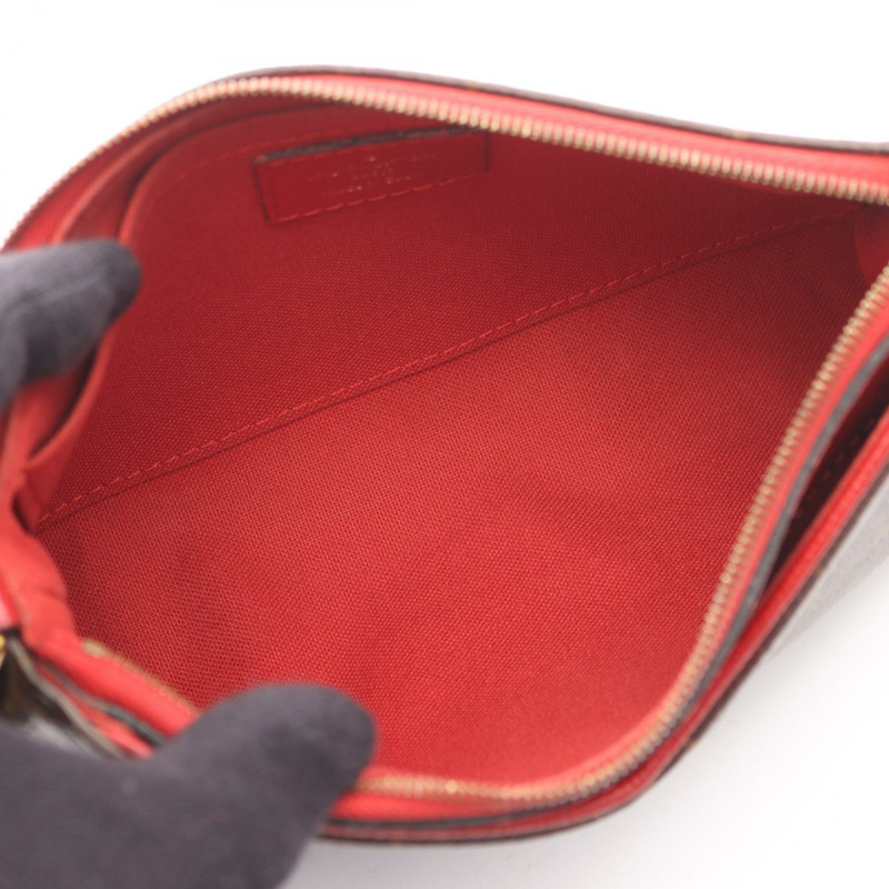路易威登 Pallas 手拿包/肩背包 M41638 Monogram 帆布 紅色 二手-2