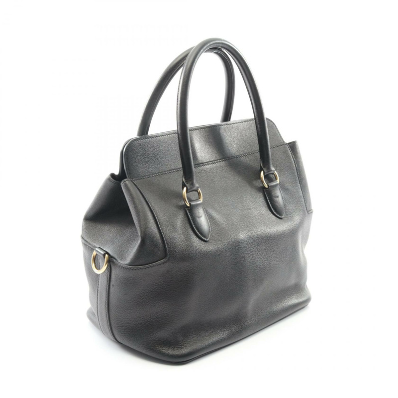 愛馬仕 Toolbox 26 單肩手提包 Evercolor 黑色皮革 二手 女士 GHW C-1