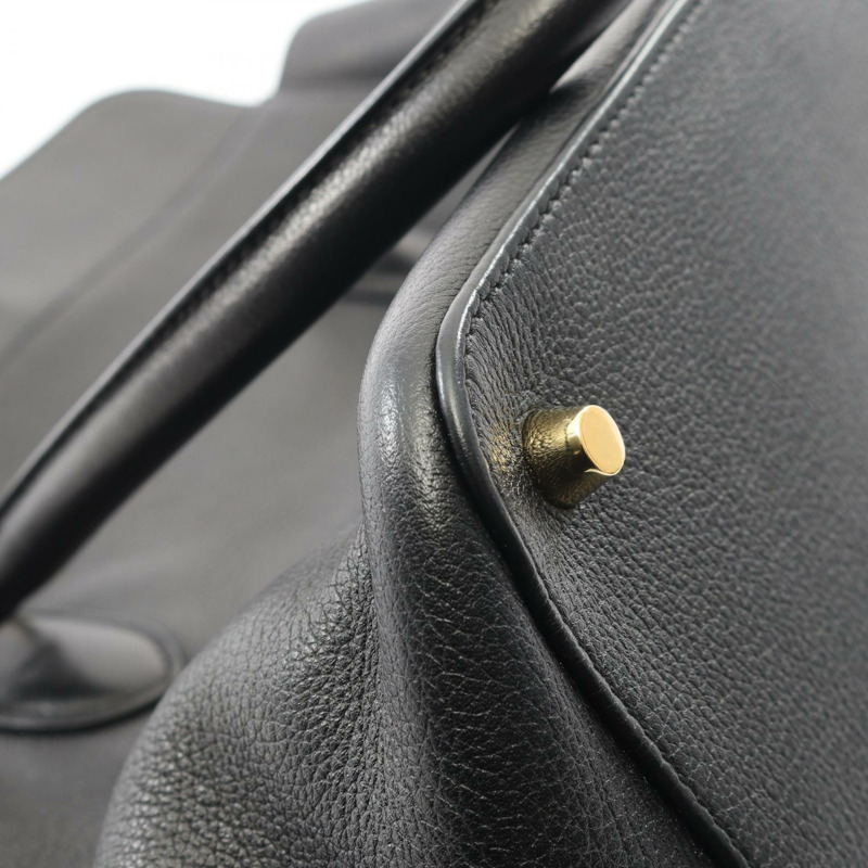 愛馬仕 Toolbox 26 單肩手提包 Evercolor 黑色皮革 二手 女士 GHW C-6