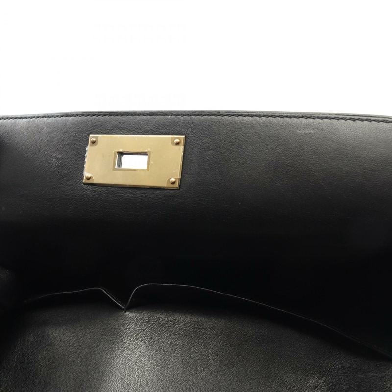 愛馬仕 Toolbox 26 單肩手提包 Evercolor 黑色皮革 二手 女士 GHW C-7