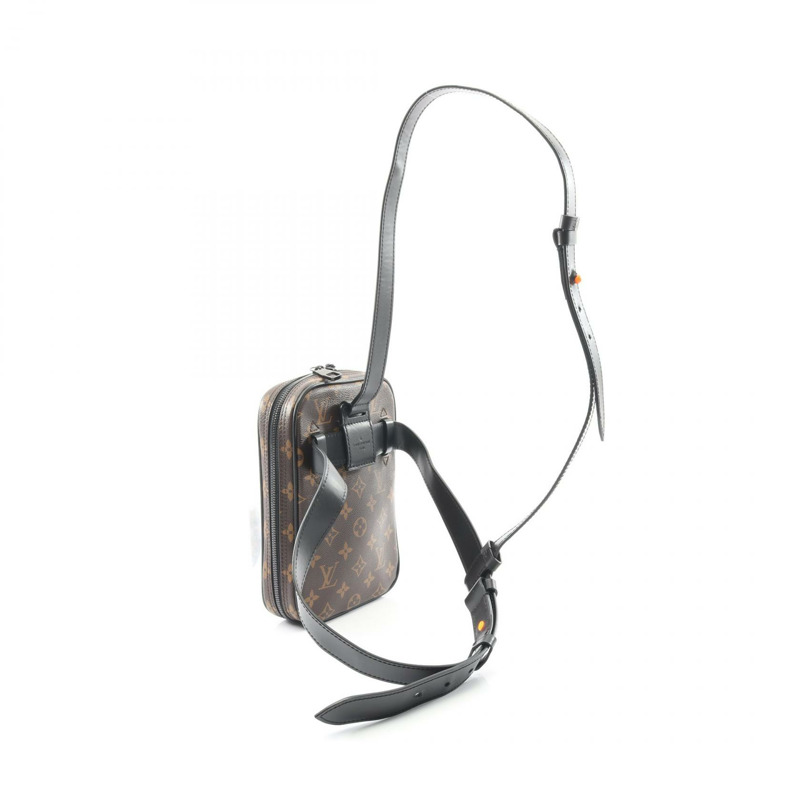 路易威登 Utility Side Waist bag M44477 Monogram macassar 帆布 二手 男款-1