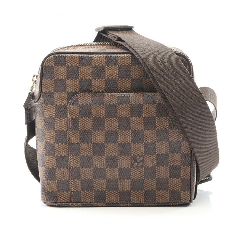 LOUIS VUITTON Olaf PM 單肩斜背包 N41442 Damier Brown Ebene 二手 LV-0