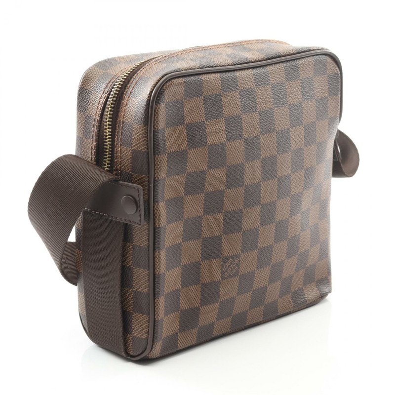 LOUIS VUITTON Olaf PM 單肩斜背包 N41442 Damier Brown Ebene 二手 LV-1